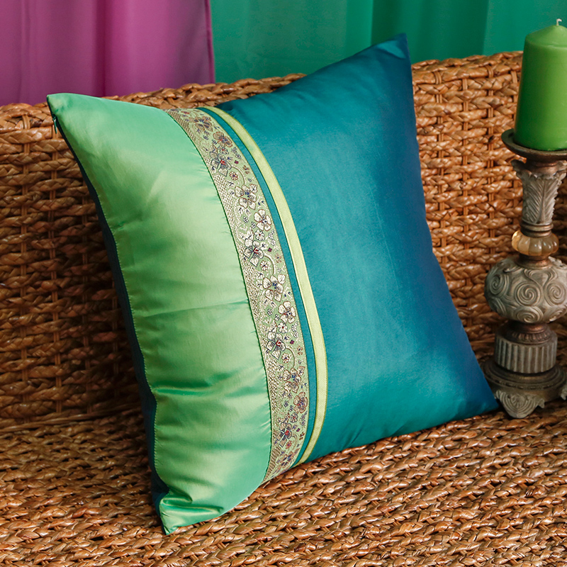 Southeast Asia Exotic a living room bedroom automobile sofa Lumbar pillow Cushion customized manual Dark green Larry Lumbar pad Pillowcasein the Home Fabric , Pillow/Pillow category - from Buy2taobao.com to provide professional Taobao agent buy service