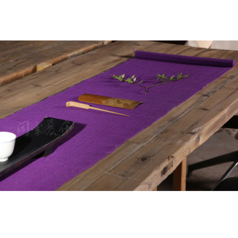 闲云夏布 紫色茶席 手工苎麻茶席桌旗桌布 禅意质朴 宽35CM|ruв категории посуда, чайный сервиз, Садо/ноль - от Buy2taobao.com для оказания профессиональной услуги покупки агента Taobao