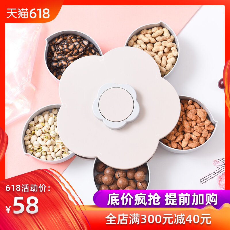 创意欧式旋转果盒糖果盒家用现代客厅干果盒分格带盖塑料坚水果盘|msdalam kategori pinggan mangkuk, pinggan mangkuk, mangkuk buah-buahan/plat buah-buahan/bakul buah-buahan - dari Buy2taobao.com untuk memberikan perkhidmatan ejen Taobao profesional membeli