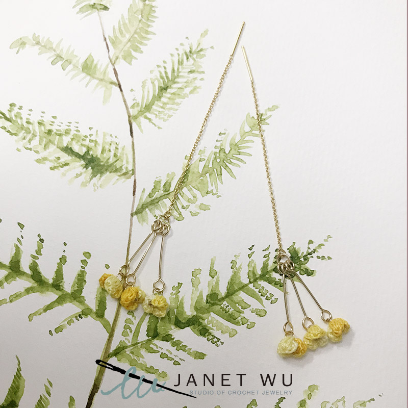 JANETWU |Original brand Crochet Earrings fresh Sector Earringsin the Accessories/Fashion Jewelry, Earring , Earring category - from Buy2taobao.com to provide professional Taobao agent buy service