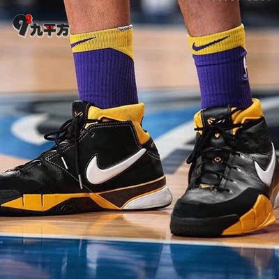 9平方nike kobe 1 protro科比一代复刻zk1黑黄男篮球鞋aq2728-003