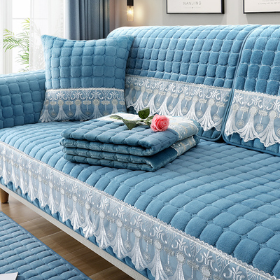 沙发垫冬季防滑毛绒保暖加厚定做沙发坐垫套巾罩四季通用型万能套