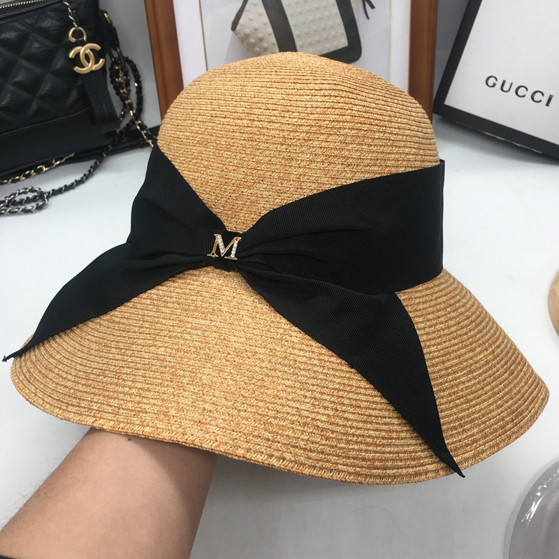 M标大檐盆帽草帽沙滩度假海边帽子女夏天韩版蝴蝶结遮阳圆顶可折在类目 服饰配件/皮带/帽子/围巾, 帽子中 - 来自Buy2taobao.com提供专业的淘宝代购服务