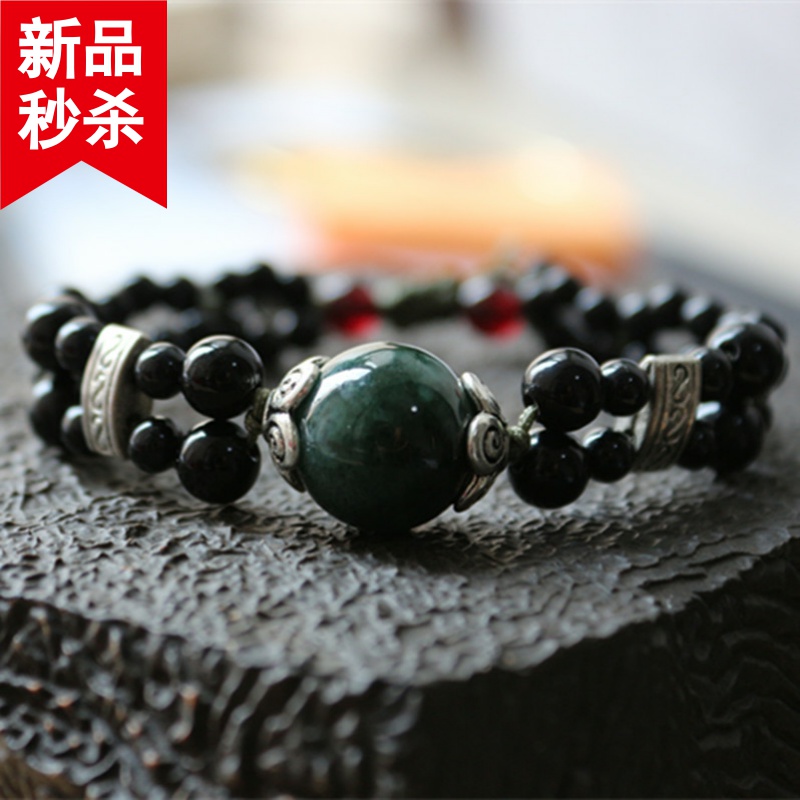 Myanmar quality goods Jewellery Jade article Emerald Passepartout Bracelet Hand string Men's Braceletin the Jewelry/Diamond/Jade/Gold , Jade (New) , Bracelets category - from Buy2taobao.com to provide professional Taobao agent buy service