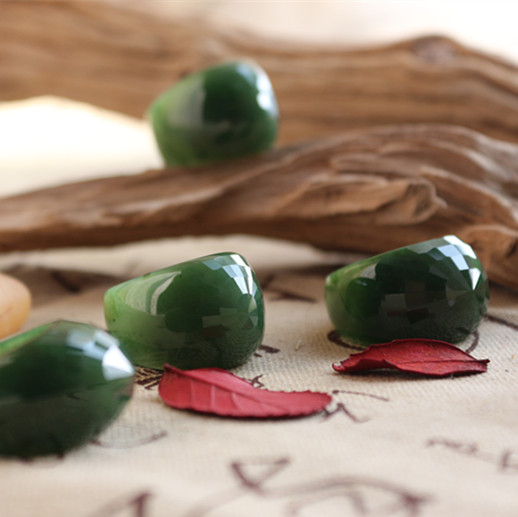 Jewellery Jade article quality goods Nephrite Jasper Wide Spinach Ring Men's Female models Jade pull that Ring cuttingin the Jewelry/Diamond/Jade/Gold , And nephrite , Bracelets category - from Buy2taobao.com to provide professional Taobao agent buy service