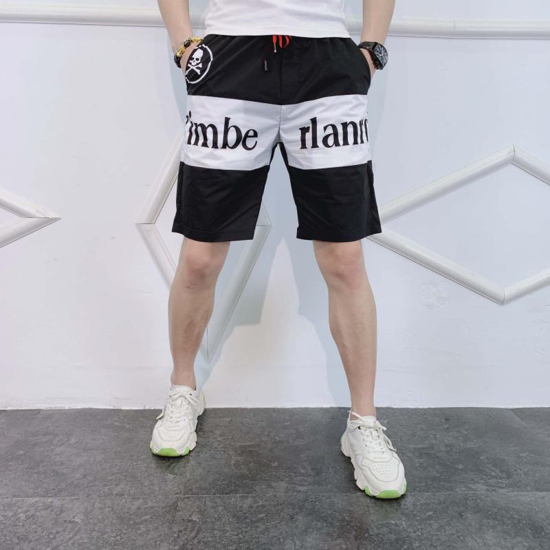 2019新款夏季男士韩版修身个性字母印花拼色松紧腰五分短裤沙滩裤在类目 男装, 休闲裤中 - 来自Buy2taobao.com提供专业的淘宝代购服务