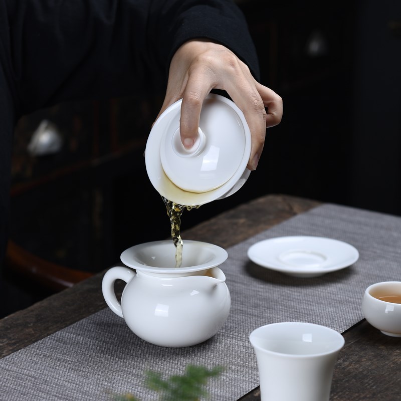 德化白瓷茶具套装家用玉瓷功夫茶具简约泡茶陶瓷盖碗茶壶茶杯整套在类目 餐饮具, 茶具, 功夫茶具中 - 来自Buy2taobao.com提供专业的淘宝代购服务