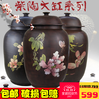 厚福堂 云南建水紫陶 大水缸普洱茶存茶罐 茶叶罐 全手工包邮