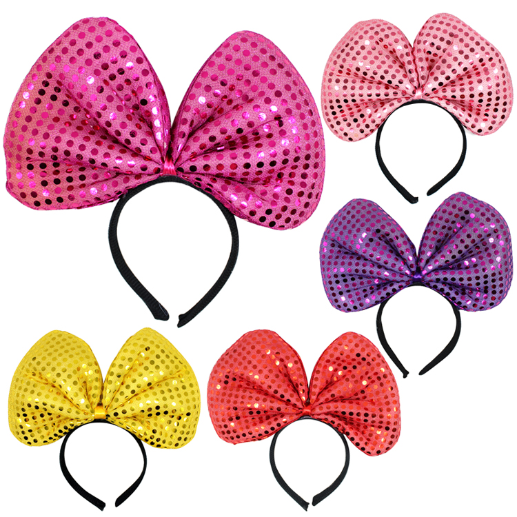 Halloween children perform Masquerade cos Headdress Hair hoop Mickey head Large Sequins Bow headin the Play mode/Anime/Periphery/cos/Board games , Meet/Magic Supplies , Gathering tools/Decoration , Gathering decorative headband category - from Buy2taobao.com to provide professional Taobao agent buy service