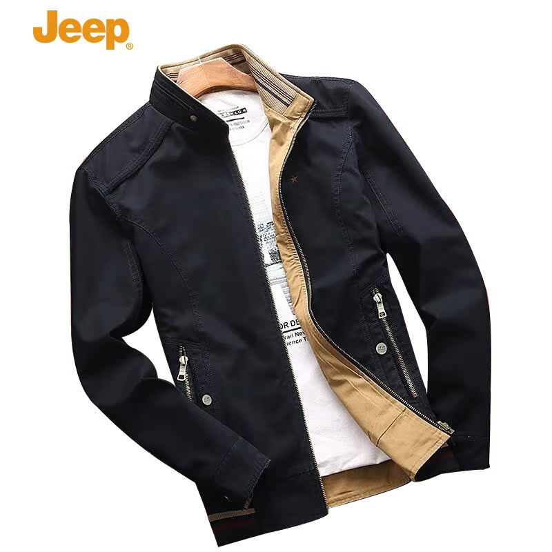 jeep Flagship store U.S.A Official quality goods Jacket men's wear pure cotton Stand collar business affairs leisure time middle age man coatin the Men's clothing, Jacket category - from Buy2taobao.com to provide professional Taobao agent buy service