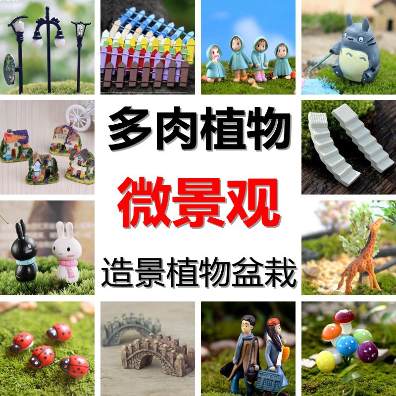 多肉装饰摆件多肉植物盆栽装饰品小摆件漂流瓶盆景微景观配饰摆件在类目 家居饰品, 花瓶/花器/仿真花/仿真饰品, 花器/花瓶, 花盆中 - 来自Buy2taobao.com提供专业的淘宝代购服务