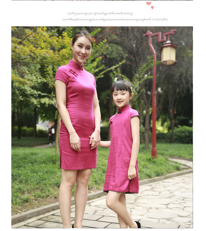 夏季新款儿童唐装民国风复古民族女童旗袍亚麻旗袍亲子母女装旗袍|ruв категории Детская одежда, детей ципао/костюм/национальная одежда, ципао - от Buy2taobao.com для оказания профессиональной услуги покупки агента Taobao