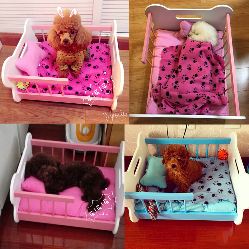 Pet dog Wooden bed Teddy Bichon kennel Small and medium sized dogs Dog Bed Pet Bed Princess Bed Pet Suppliesin the Pet/Pet food and supplies , Cat/Dog Supplies , Bed/Pad/Sofa (New) , Bed category - from Buy2taobao.com to provide professional Taobao agent buy service