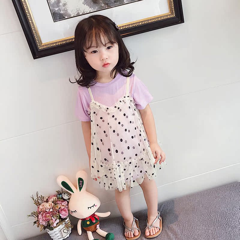 Girls' suits Summer wear 2019 new pattern Children 2 Fashion 3 Ocean gas 4 Short Sleeve 5 Female baby Dress Two piece setin the Children/Baby/Family fitted , Set category - from Buy2taobao.com to provide professional Taobao agent buy service