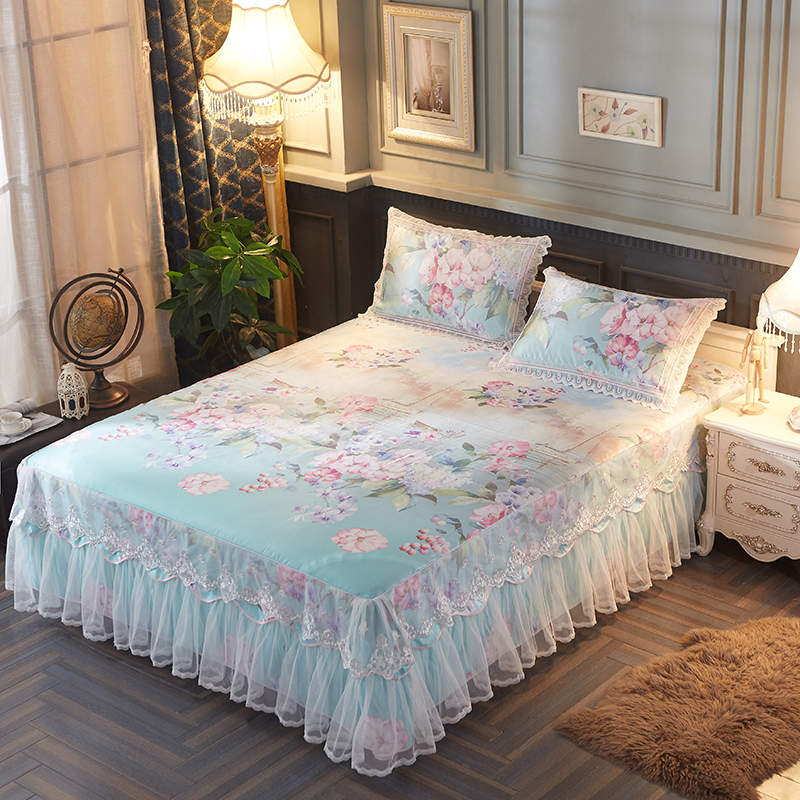 Korean Edition Lace printing summer sleeping mat Air-conditioned seats Borneol Mat Bed skirt Bedspread Three 1.5m1.8 M summerin the Bedclothes , Mat/Mats/Rattan seats/Straw mat/Leather seats category - from Buy2taobao.com to provide professional Taobao agent buy service