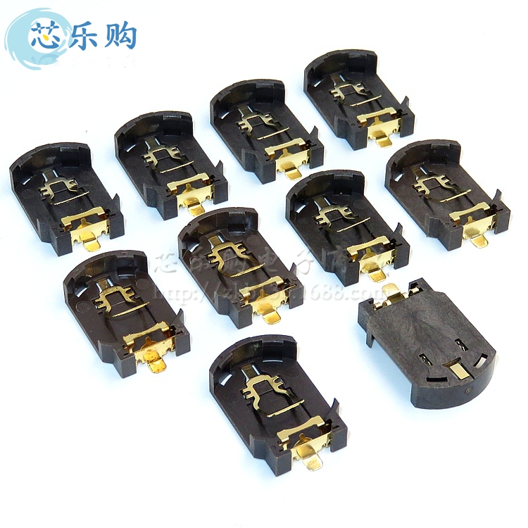 CR2032 Battery Holder CR2025 BS-8 Patch Button Battery Holder Transposon Gold-plated 10 individualin the 3C Digital Accessories, Electronic components market , Electronic component , Other components category - from Buy2taobao.com to provide professional Taobao agent buy service