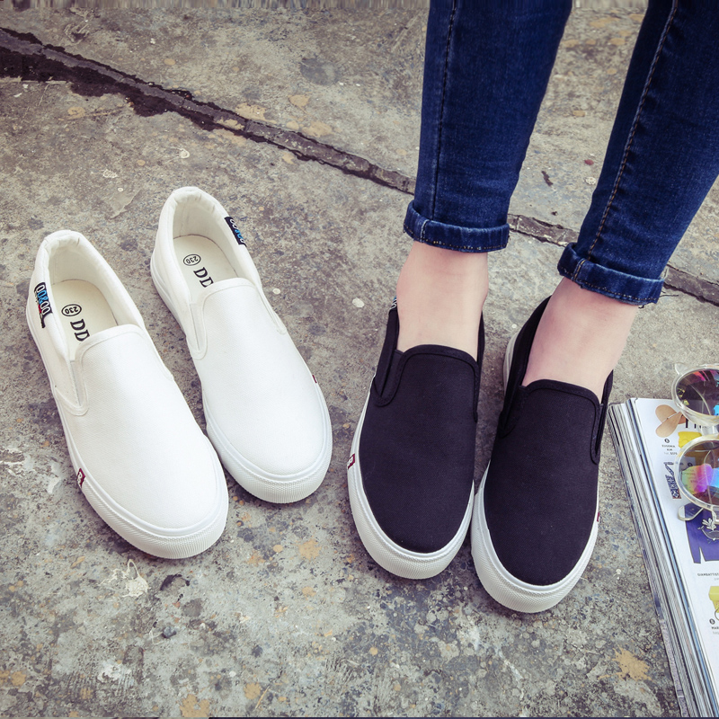 summer Thin section canvas shoe 2019 Trendy shoes new pattern student Korean Edition Lazy man Flat bottom Cloth shoes A pedal shoesin the Women's Shoes, Canvas shoes category - from Buy2taobao.com to provide professional Taobao agent buy service