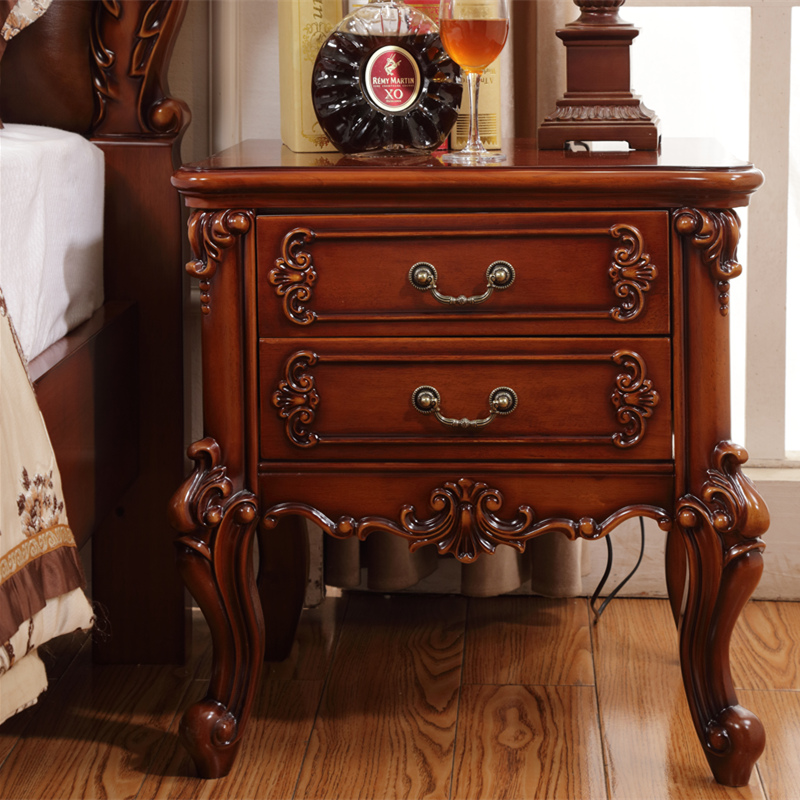 European style bedside cupboard Deep color American style bedside cupboard All solid wood Carved F006in the Residential furniture , Cabinet , Bedside cabinet category - from Buy2taobao.com to provide professional Taobao agent buy service