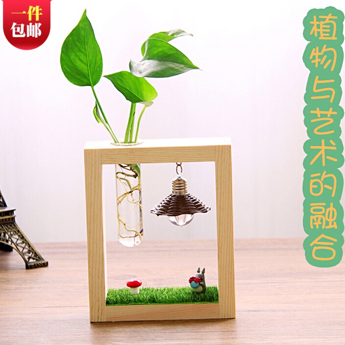 Hayao Miyazaki Totoro Hanging lamp Scindapsus Green plant Hydroponics Botany Glass Log gift desktop Decorationin the Flower delivery/Flowers simulation/Plants gardening , Creative mini-plant category - from Buy2taobao.com to provide professional Taobao agent buy service