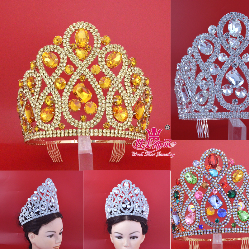 Wamei New Products Europe and America Pageant Headdress High-end Award Ceremony Crown bride Marriage Hairdressingin the Accessories/Fashion Jewelry, Hair Accessories category - from Buy2taobao.com to provide professional Taobao agent buy service