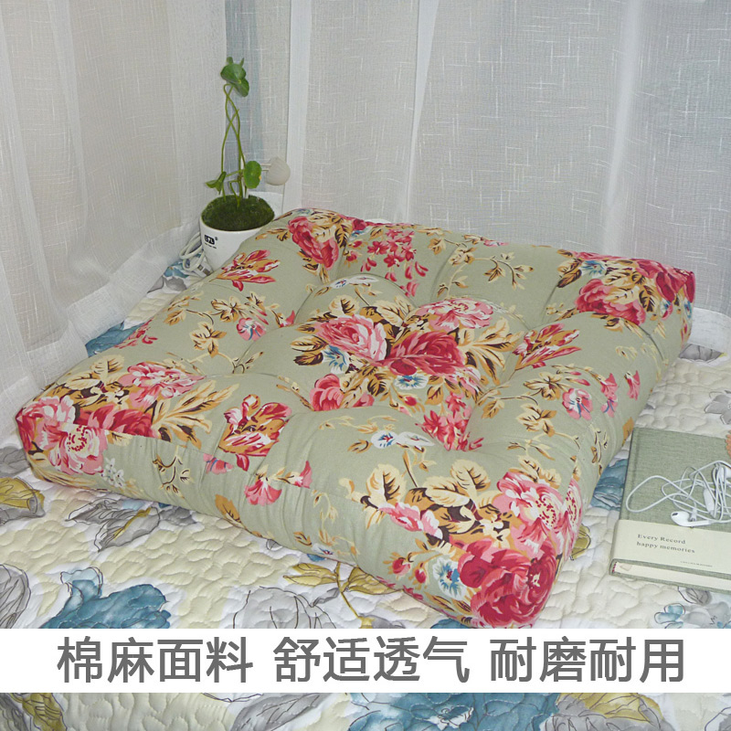 蒲团垫子棉布艺大号加厚家用打坐地板座垫阳台飘窗日式榻榻米坐垫|ruв категории домашний ткань, подушка/обивка/подушки на диване, матрац - от Buy2taobao.com для оказания профессиональной услуги покупки агента Taobao