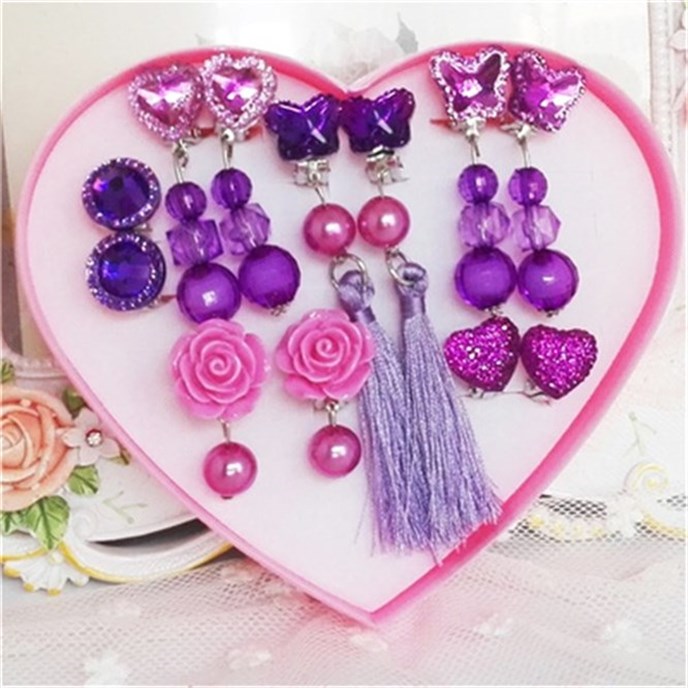 Child Jewelry princess children Earrings Ear clip Earrings No pierced ears Earrings Ring Gift boxin the Accessories/Fashion Jewelry, Earring , Ear clip category - from Buy2taobao.com to provide professional Taobao agent buy service