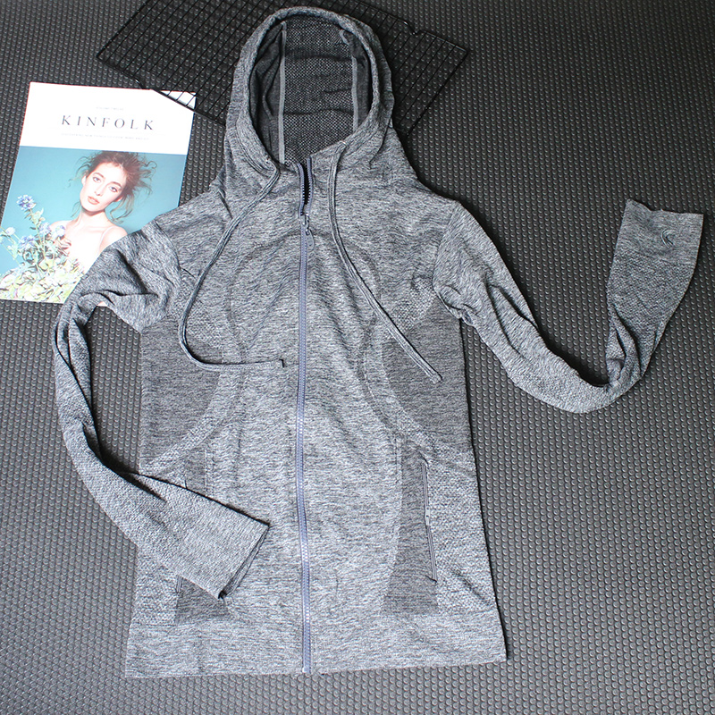 2018 new pattern Autumn and winter Quick drying Long sleeve Hooded coat motion zipper Sweat yoga Bodybuilding run jacketin the Sportswear/Casual Clothing , Sports jacket/Coat category - from Buy2taobao.com to provide professional Taobao agent buy service