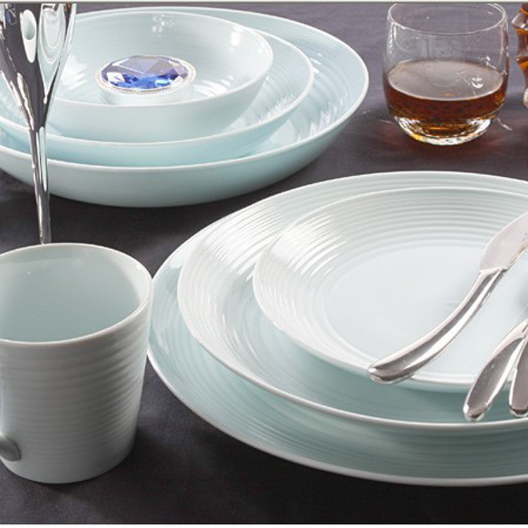 皇家道尔顿ROYAL DOULTON 蓝色陶瓷牛排盘子套装 沙拉碗 马克杯|ruв категории посуда, посуда, посуда фарфора костюм - от Buy2taobao.com для оказания профессиональной услуги покупки агента Taobao
