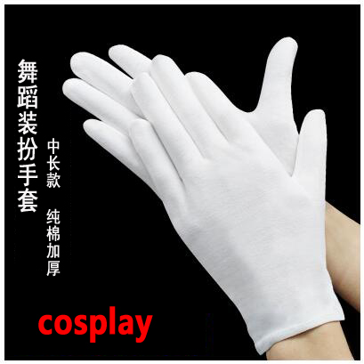 Halloween Masquerade high quality pure cotton White Glove Ghost trot cosplay Magic Show glovein the Home Daily , Protective Equipment , Protective gloves category - from Buy2taobao.com to provide professional Taobao agent buy service