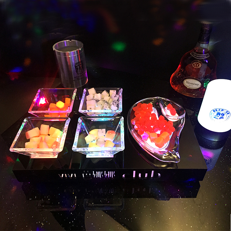 酒吧KTV发光小吃盘 创意时尚零食小吃碟 LED充电KTV发光水果盘子在类目 餐饮具, 餐具, 果盆/果盘/果篮中 - 来自Buy2taobao.com提供专业的淘宝代购服务