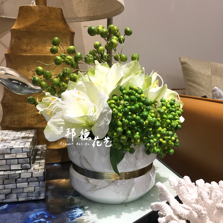 Sales offices desktop Flower art Decoration Modern Chinese Open Houses High-end Flower art design Soft collocationin the Home accessories , Vase/Flower/Artificial flowers/Imitation jewelry , Artificial flowers/Artificial flower category - from Buy2taobao.com to provide professional Taobao agent buy service