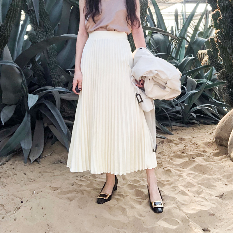 CHONGYAO重瑶-轻熟气质款哑光缎面百褶裙/半身裙|msdalam kategori Butik wanita / wanita, skirt - dari Buy2taobao.com untuk memberikan perkhidmatan ejen Taobao profesional membeli