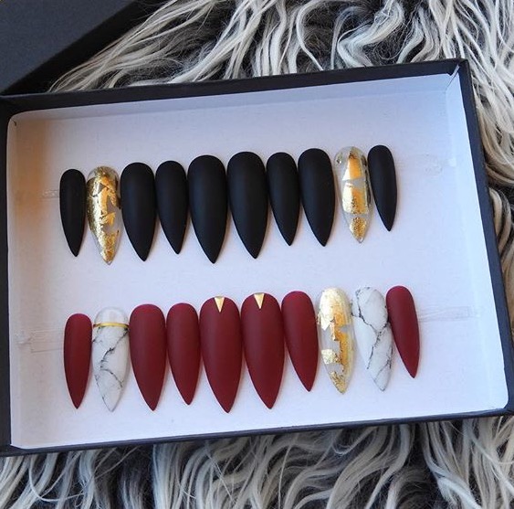 SadGirlsNailClub / Europe and America Gold foil Halo romantic Nail enhancement finished product A piece of Handmade customin the Makeup/Perfume/Beauty tools , Nail Polish/Nail Products (New) , Nail cosmetics category - from Buy2taobao.com to provide professional Taobao agent buy service