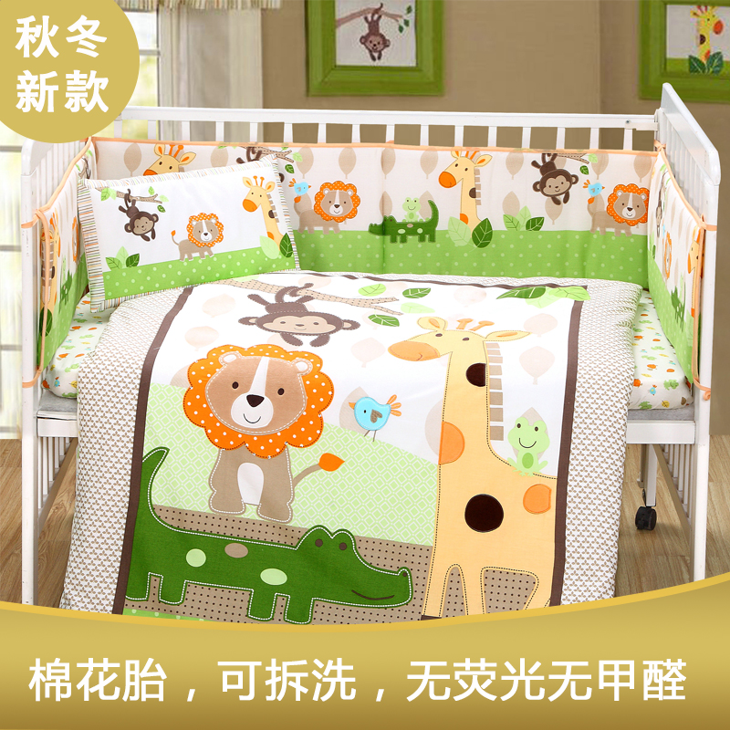 秋冬新款婴童床品套件宝宝棉花被可拆洗床围婴儿纯棉大礼包可定做|msdalam kategori lampin/Xihu/makan/push pelarik, beg tidur/Mat/bantal/Bedding, Bayi bayi suite produk - dari Buy2taobao.com untuk memberikan perkhidmatan ejen Taobao profesional membeli