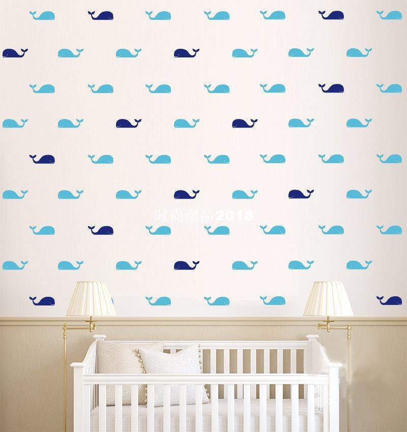 60pcs/set Whale Wall Decal Fish Whales Wall Sticker DIY Baby在类目 家居饰品, 创意饰品, 太阳能娃娃中 - 来自Buy2taobao.com提供专业的淘宝代购服务