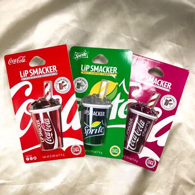 美国lip smacker 可口可乐唇膏芬达雪碧汽水味保湿润唇膏 限量版