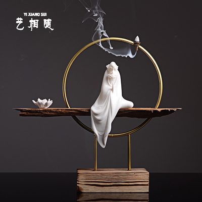 中式禅意佛像摆件镇宅客厅玄关风水招财艺术品办公桌创意生日礼物