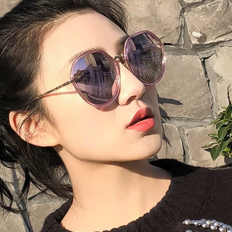 2019 new pattern Polarized Sunglasses Korean Edition Round face ultraviolet-proof Street beat Gradient sunlight glasses insin the ZIPPO/Swiss Army Knife/Glasses , Sunglasses category - from Buy2taobao.com to provide professional Taobao agent buy service