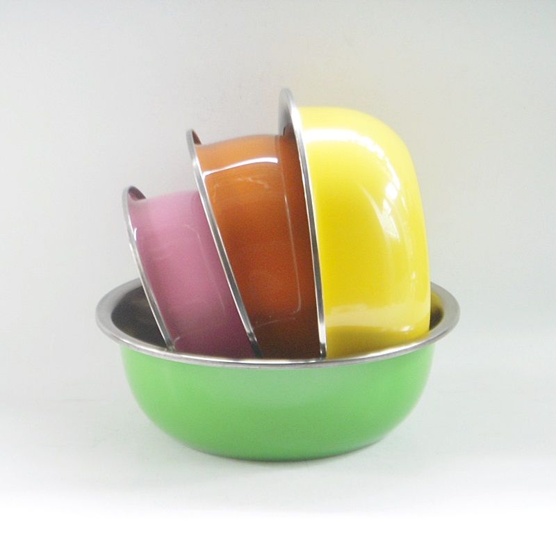 Stainless steel Soup pots baby baby colour food kitchen Use household trumpet Vegetables Wash rice Bowl beat eggsin the Tableware , Tableware , Basin category - from Buy2taobao.com to provide professional Taobao agent buy service