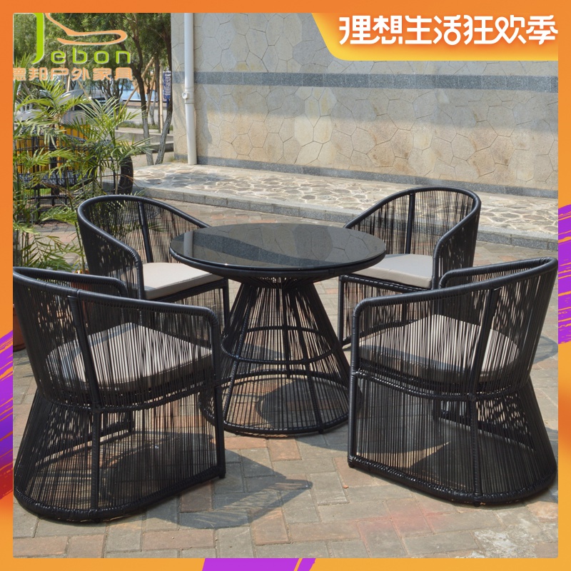 露天陽台桌椅防雨騰椅茶桌陽台茶具桌椅組合戶外家具藤椅五件套在類目 住宅傢俱, 戶外/庭院傢俱, 桌椅套件中 - 來自Buy2taobao.com提供專業的淘寶代購服務