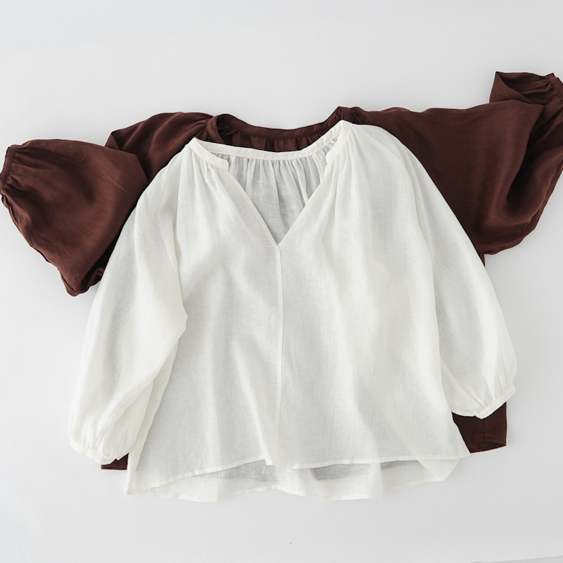 Free V-neck | Pure linen Women's wear shirt 2019 New summer Cool seven quarter sleeves Easy artistic stylein the Women's clothing/Boutique , Shirt category - from Buy2taobao.com to provide professional Taobao agent buy service