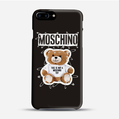 iphone7 8 plus手机壳6s moschino 别针logo小熊 x 苹果硬壳 5se