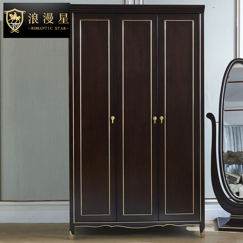 American style Light extravagance Beech wardrobe solid wood European style style bedroom Furniture 46 Simplicity Clothes cupboard Lockersin the Residential furniture , Cabinet , Wardrobe category - from Buy2taobao.com to provide professional Taobao agent buy service