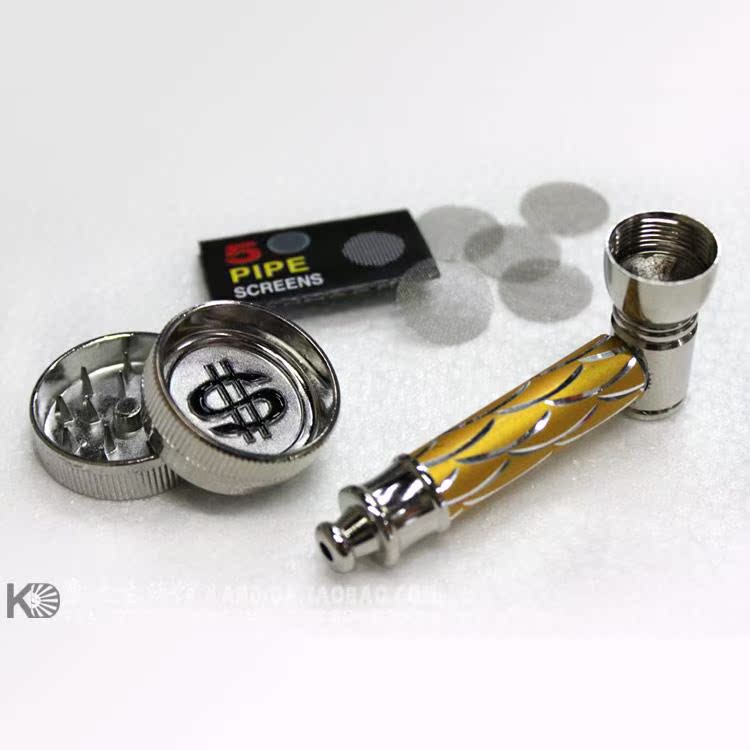 包邮新款迷你烟斗套装 金属便携烟斗+单层研磨器+滤网 手 卷客配|ruв категории ZIPPO/швейцарский армейский нож/очки, курить, трубы - от Buy2taobao.com для оказания профессиональной услуги покупки агента Taobao