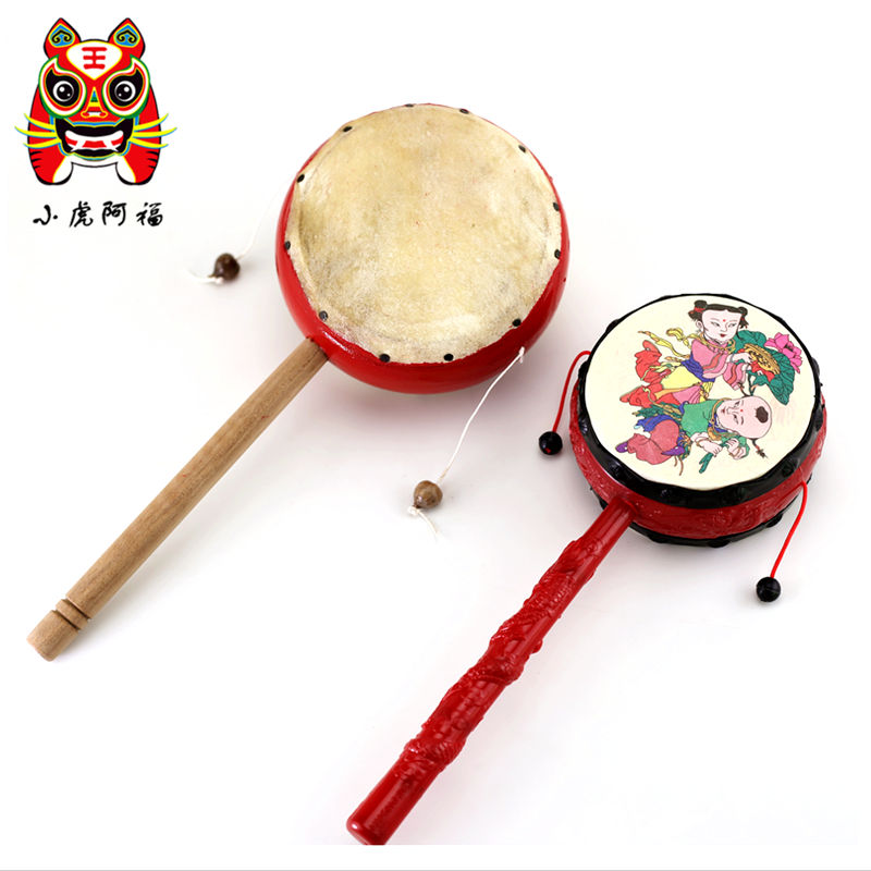 小虎阿福 民俗小禮品 年畫撥浪鼓 大號 非遺羊皮手工榉木撥浪鼓在類目 玩具/童車/益智/積木/模型, 幼兒響鈴/布玩/安撫玩具, 撥浪鼓中 - 來自Buy2taobao.com提供專業的淘寶代購服務