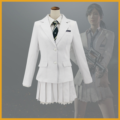 绝地求生cosplay服装 百褶短裙套装 女款校服cos同款吃鸡游戏衣服