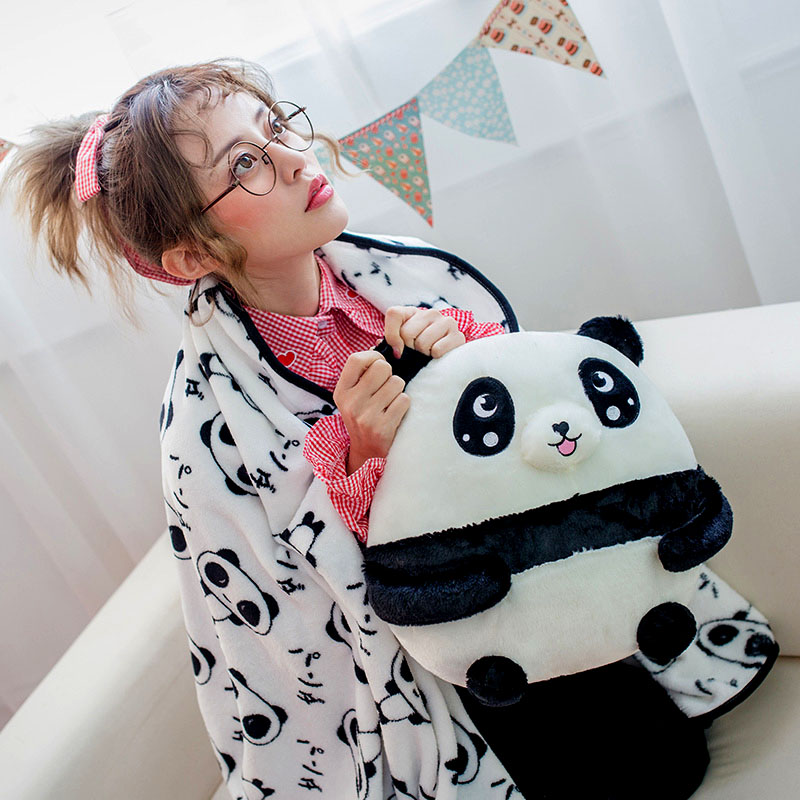 Love Goode lovely Large panda Doll Pillow blanket pillow Office Home Siesta Noon break Sleep blanketin the Home Fabric , Pillow/Pillow category - from Buy2taobao.com to provide professional Taobao agent buy service