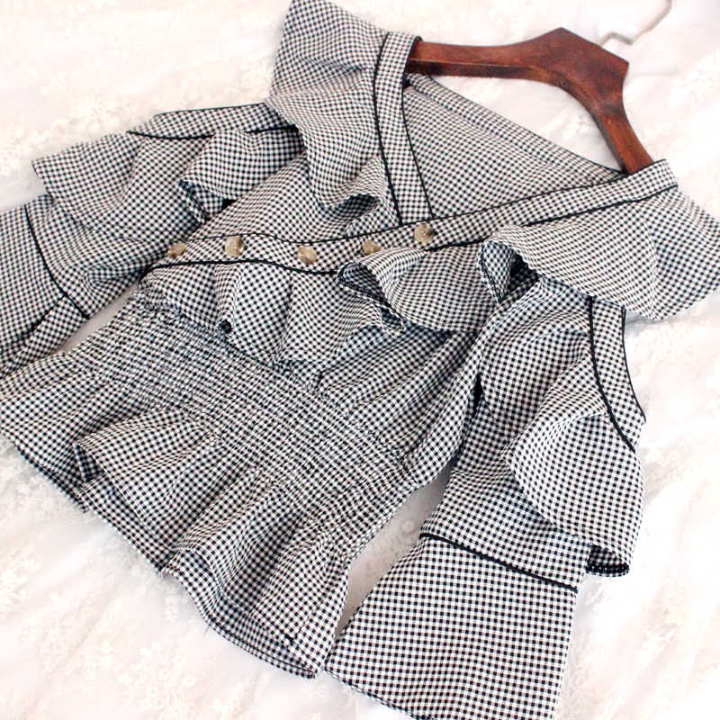 S Family Brick List!Expensive brand goods ~3 Off Shoulder 7 Waist Socket Lace collar shirt Female models A summerin the Women's clothing/Boutique , Shirt category - from Buy2taobao.com to provide professional Taobao agent buy service