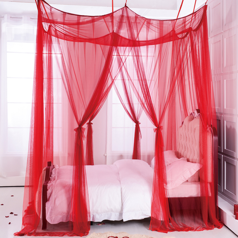 Wedding mosquito net 2018 new pattern Double door household marry bedding Bright red Bed mantle Three-door 1.8m Bed 1.5min the Bedclothes , Mosquito net category - from Buy2taobao.com to provide professional Taobao agent buy service
