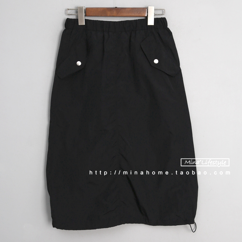 Mina House the republic of korea flat fashion Versatile Elastic waist Solid Versatile skirt H924 609in the Women's clothing/Boutique , Skirts category - from Buy2taobao.com to provide professional Taobao agent buy service